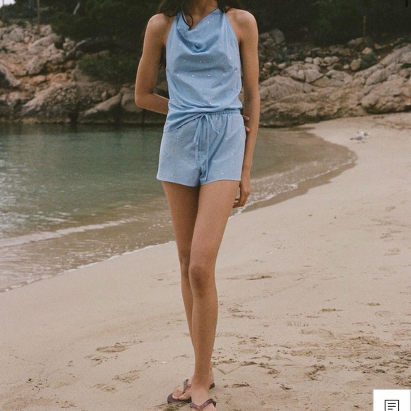 Mango Light Blue Rhinstone Matching Set - Picture 3 of 4